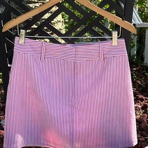 Tailor New York Mini Skirt Red & White Seersucker